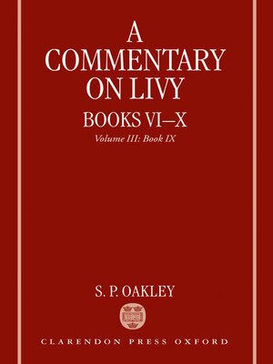 cover image of A Commentary on Livy, Books VI-X